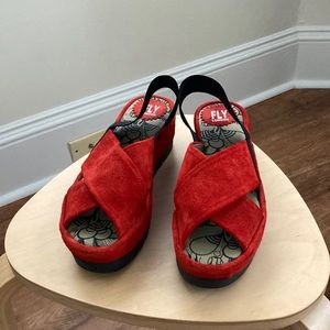 Red Fly London sandals